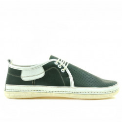 Mocassins homme 865 vert+beige