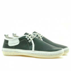 Mocassins homme 865 vert+beige