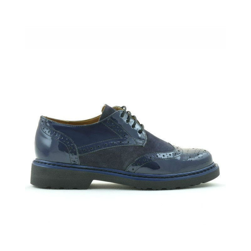 Chaussures casual femme 663 laque indigo combiné