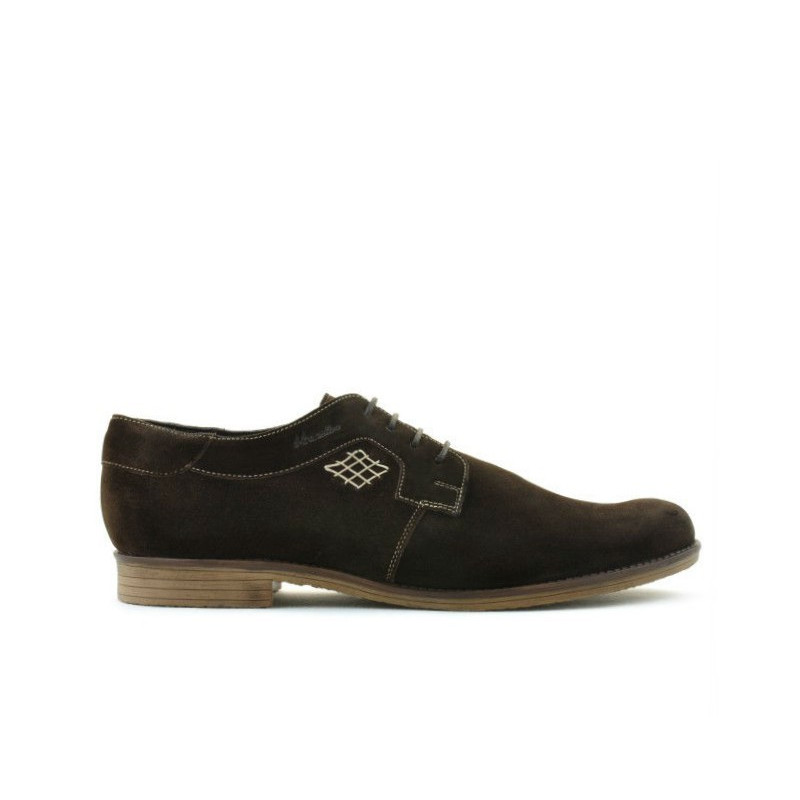 Chaussures décontractées / élégantes hommes (grandes tailles) 730m café velours