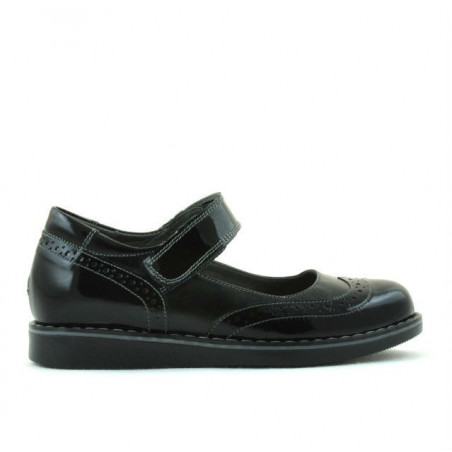 Chaussures enfants 153 vernis noir combiné