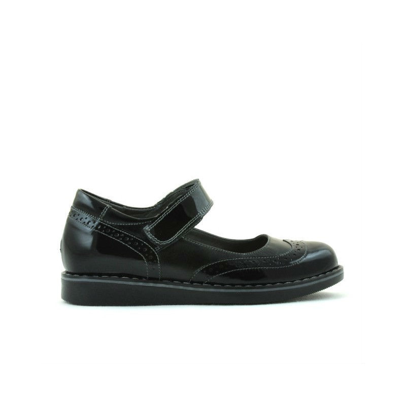 Chaussures enfants 153 vernis noir combiné