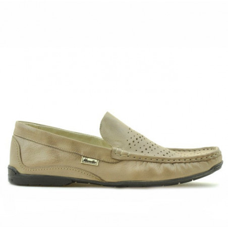 Mocassins hommes 813 sable perforé