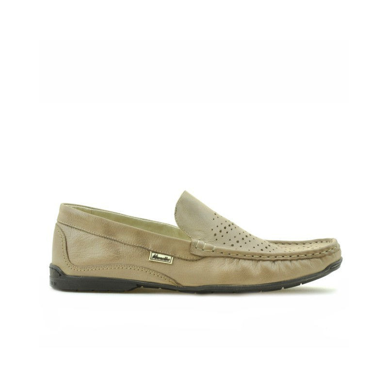 Mocassins hommes 813 sable perforé