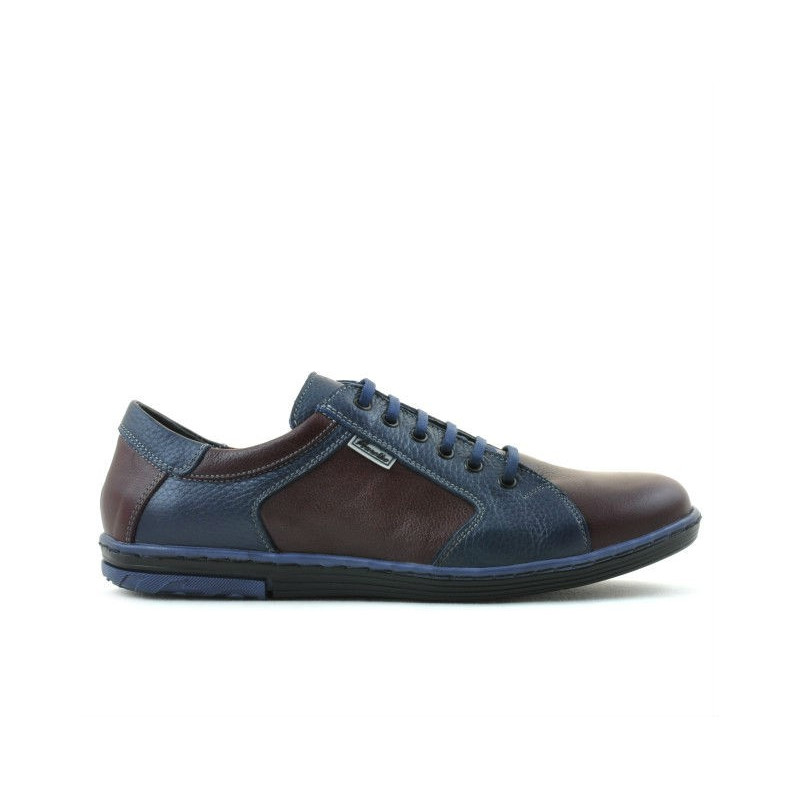 Baskets homme 869 indigo+bordeaux
