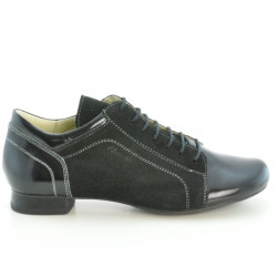 Chaussures décontractées femme 645 vernis noir combiné
