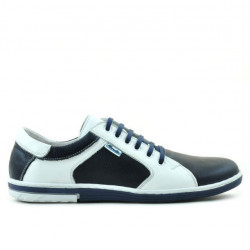 Baskets hommes 869 indigo+blanc
