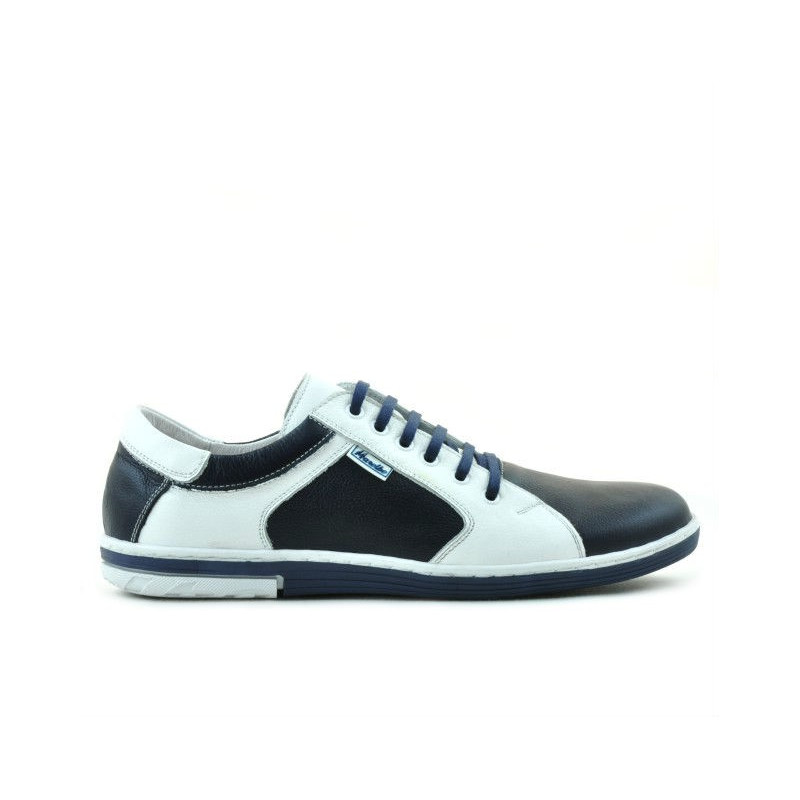 Baskets hommes 869 indigo+blanc