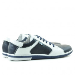 Baskets hommes 869 indigo+blanc