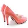Chaussures élégantes femme 1233 vernis rouge corail