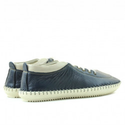 Mocassins hommes 864 indigo+beige