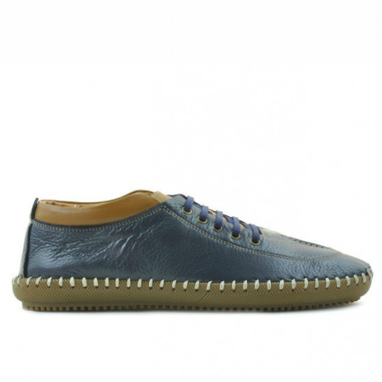 Mocassins hommes 864 indigo+marron Mocassins hommes 864 indigo+marron