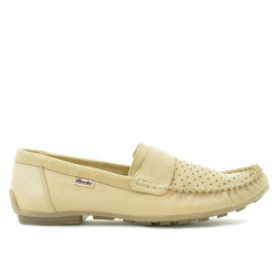 Mocassins homme 737p beige perforé