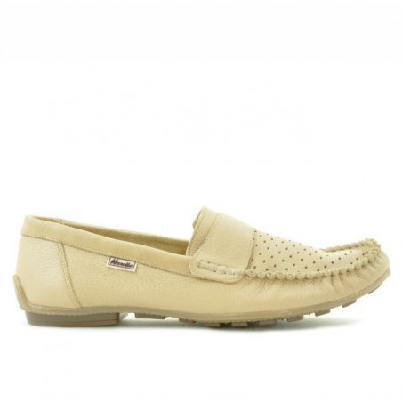 Mocassins homme 737p beige perforé