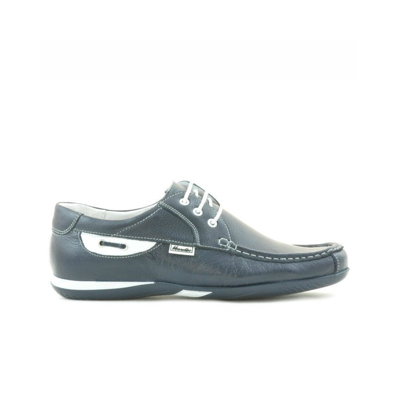 Mocassins hommes 718 indigo+blanc