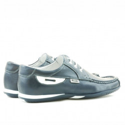 Mocassins hommes 718 indigo+blanc