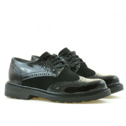 Chaussures casual femme 663 verni noir combiné