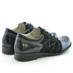 Chaussures décontractées femme 608 vernis noir combiné