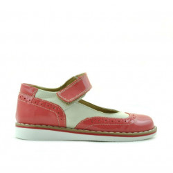 Chaussures enfant 56c vernis rose+beige