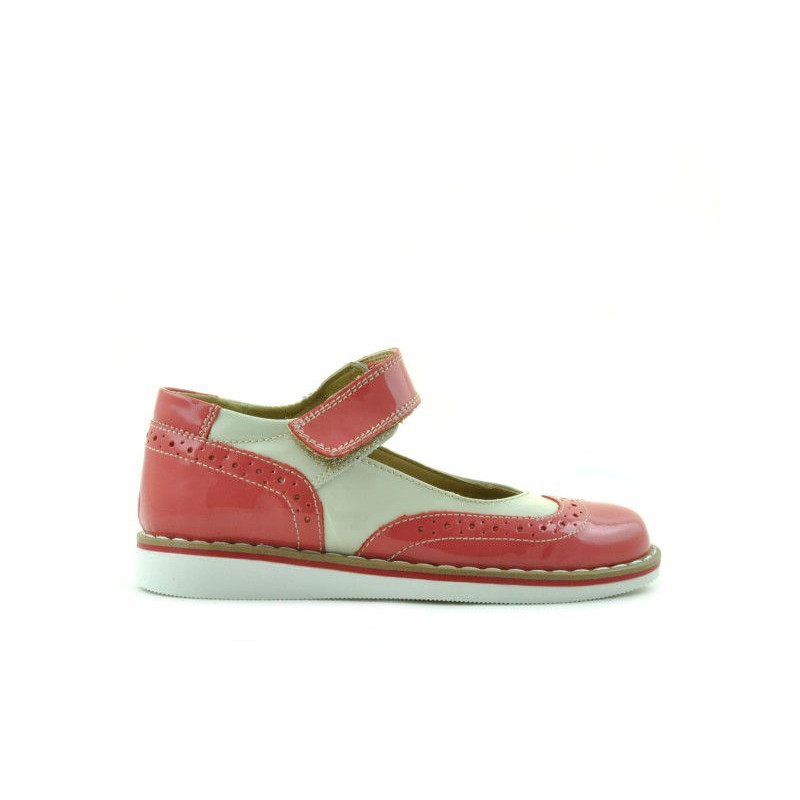 Chaussures enfant 56c vernis rose+beige