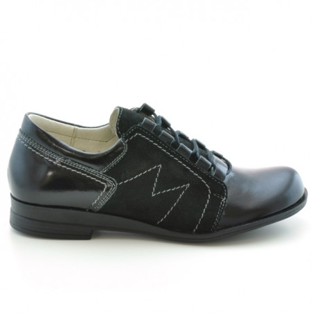 Chaussures décontractées femme 608 vernis noir combiné