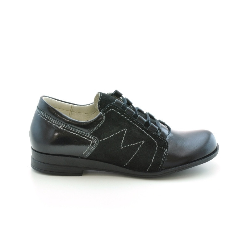 Chaussures décontractées femme 608 vernis noir combiné