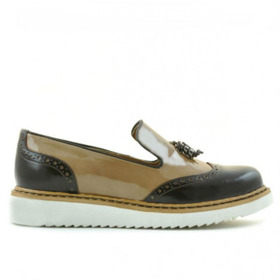 Chaussures décontractées femme 659 vernis beige combiné Chaussures décontractées femme 659 vernis beige combiné
