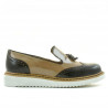 Chaussures décontractées femme 659 vernis beige combiné