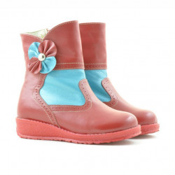 Bottes petits enfants 20c rouge+bleu