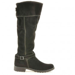 Bottes femme 3225 café velours