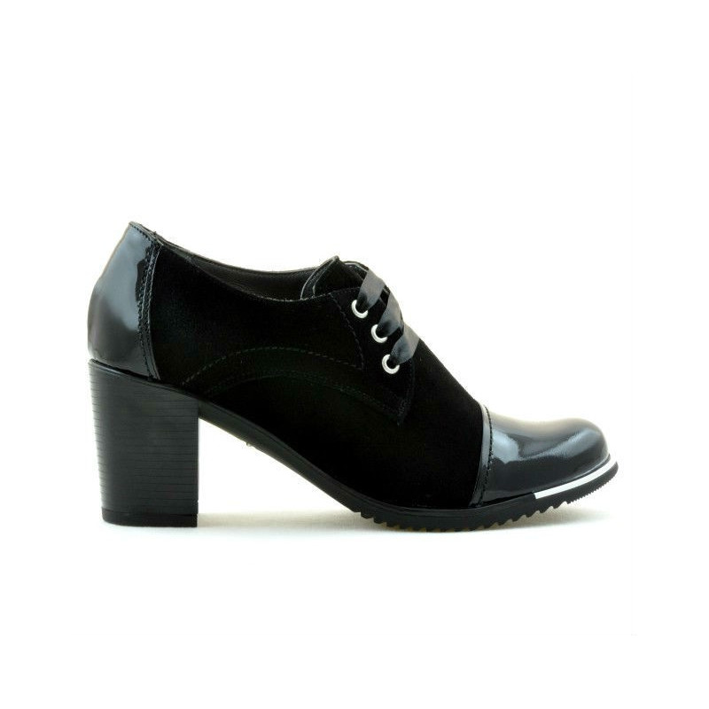 Chaussures casual femme 667 noir verni combiné