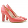 Chaussures élégantes femme 1243 vernis rouge corail