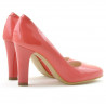 Chaussures élégantes femme 1243 vernis rouge corail