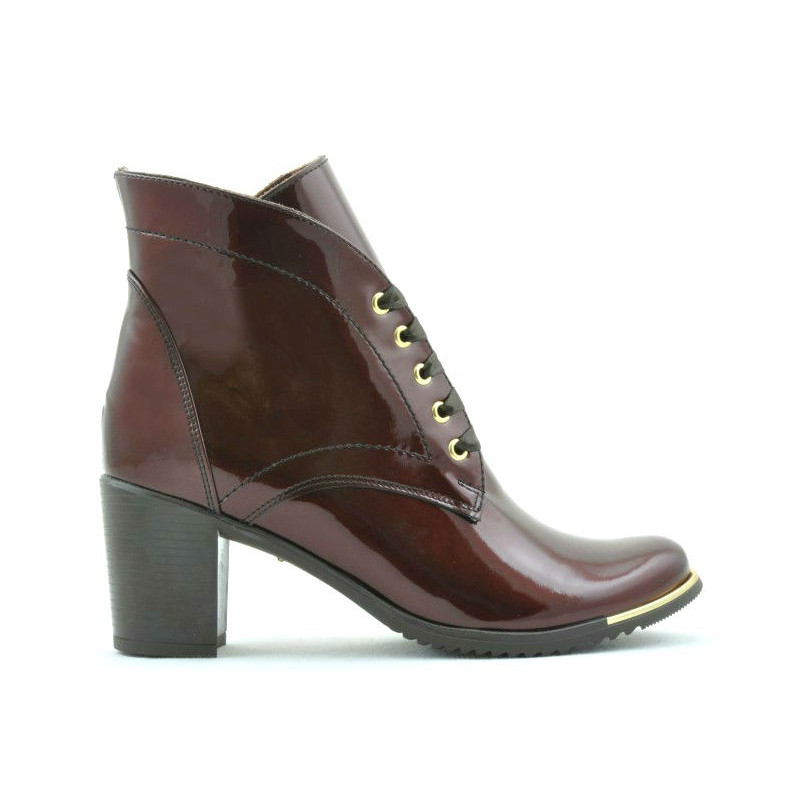 Bottes femme 3299 vernis bordeaux