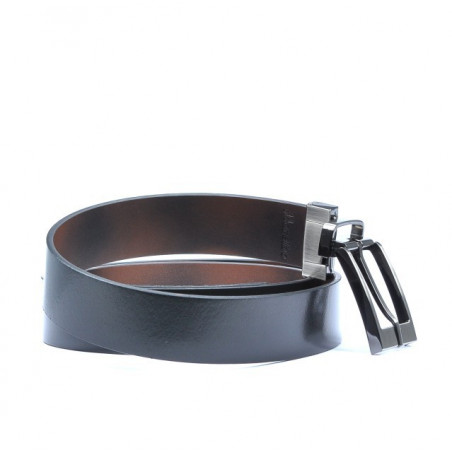 Ceinture homme 08b bicolore noir+marron