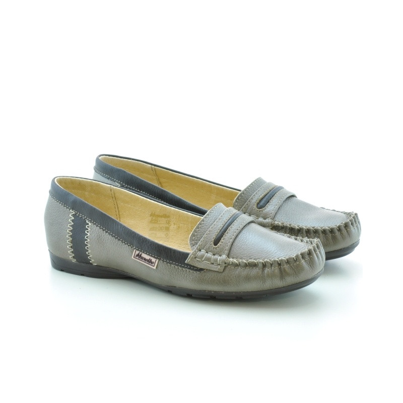 Mocassins femme 619 sable+café