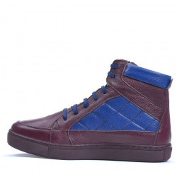 Bottes hommes 487 bordeaux+indigo