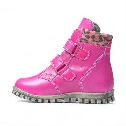 Bottines enfants petits 32c rose+tigris