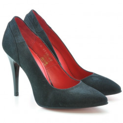 Chaussures élégantes femme 1230 noir antilope satiné