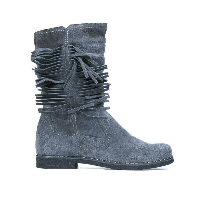 Bottes femme 3242 gris velours