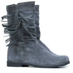 Bottes femme 3242 gris velours