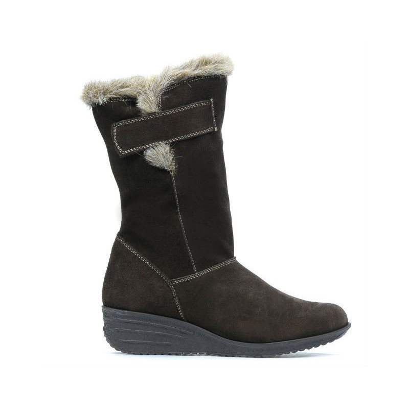 Bottes femme 3246 café velours