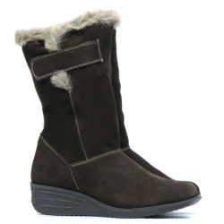 Bottes femme 3246 café velours