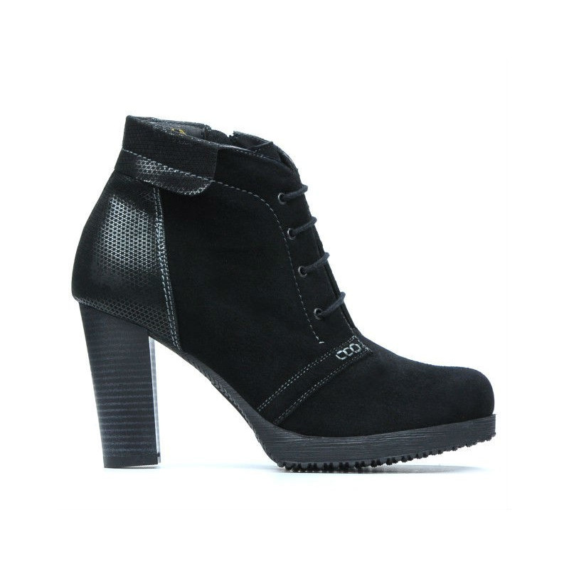 Bottes femme 1137 noir antilope combiné
