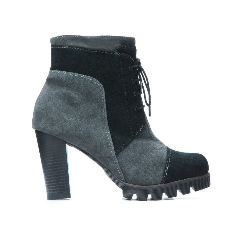 Bottes femme 1135 gris antilope+noir