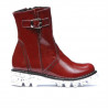 Bottes enfant 33c vernis bordeaux