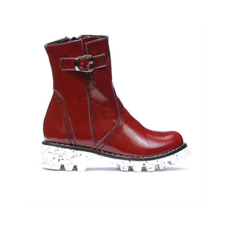 Bottes enfant 33c vernis bordeaux