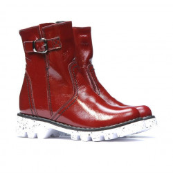 Bottes enfant 33c vernis bordeaux