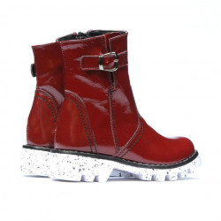 Bottes enfant 33c vernis bordeaux