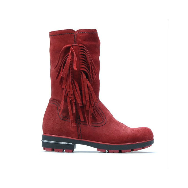 Bottes enfants 3208 rouge velours
